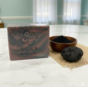 Bamboo Charcoal Pink Clay Cold Process Face Soap SoapMinistry